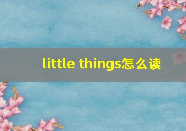 little things怎么读